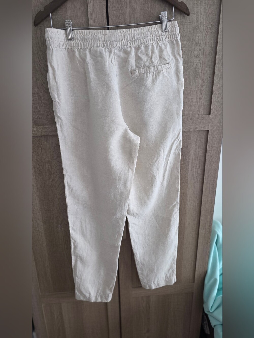 100% Linen Relaxed Drawstring Pants - Picture 3 of 6